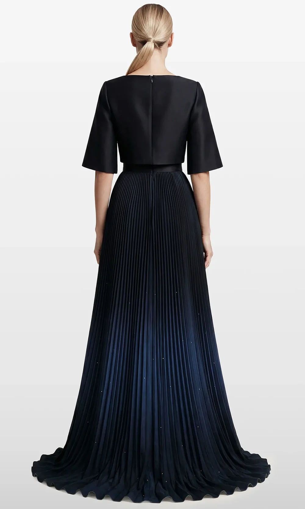 Gatti Nolli Couture OP-7871 - Embellished A-Line Two Piece Dress Mother of the Bride Dresses in Black and Blue