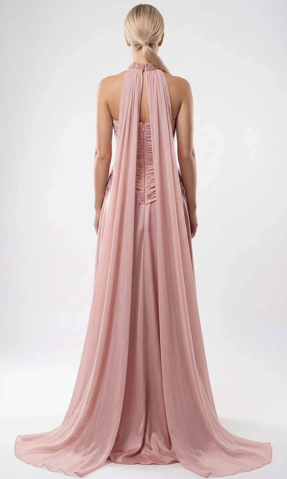 Gatti Nolli Couture OP-7905 - A-Line Pleated Bodice Evening Gown Evening Dresses in Pink  