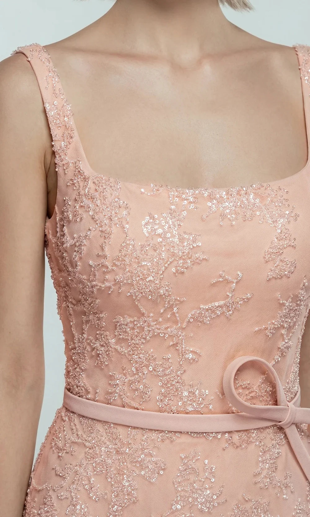 Gatti Nolli Couture OP-7876 - Scoop Back A-Line Evening Gown with Belt Formal Gowns in Pink  