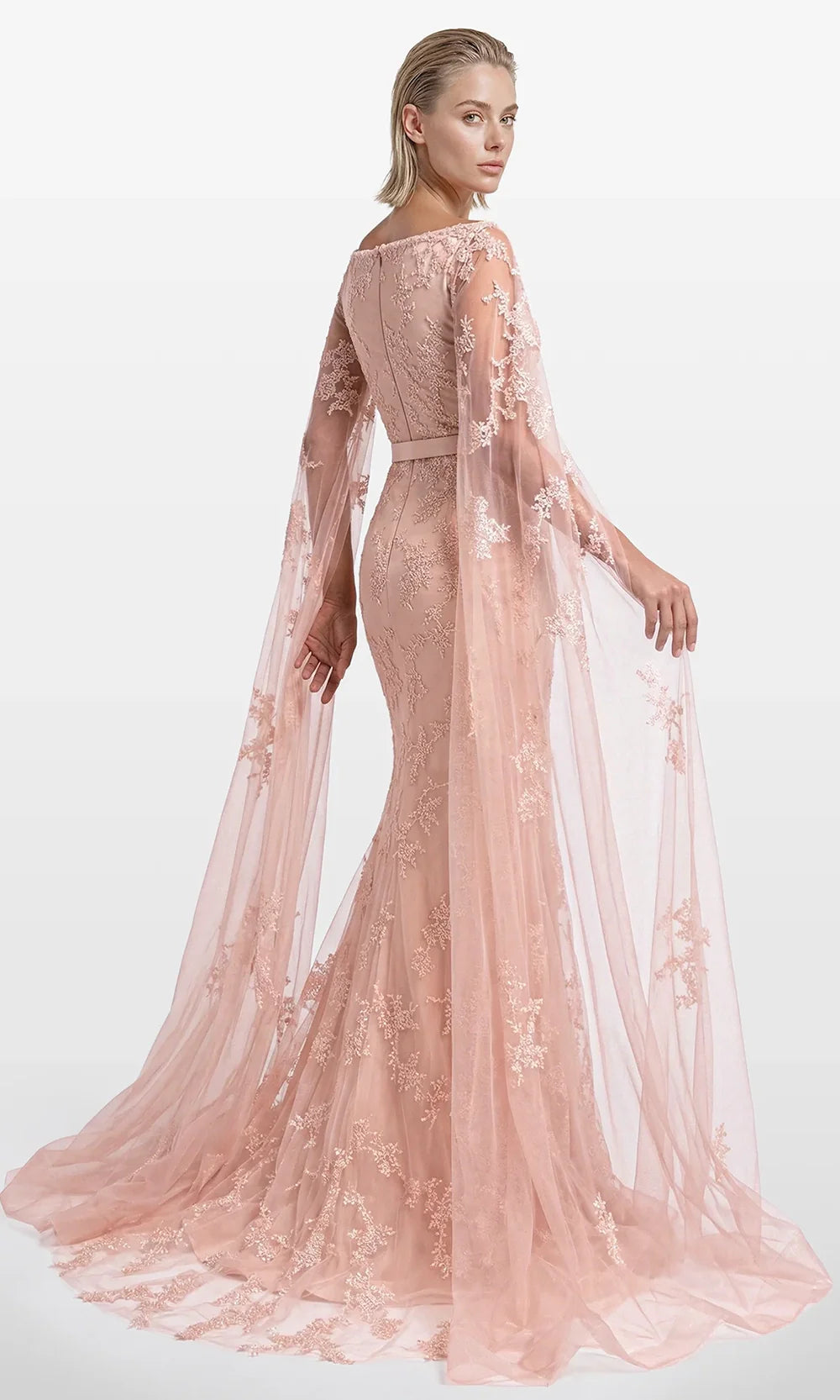 Gatti Nolli Couture OP-7877 - Bateau Neck Sequin Embellished Gown Mother of the Bride Dresses in Pink  