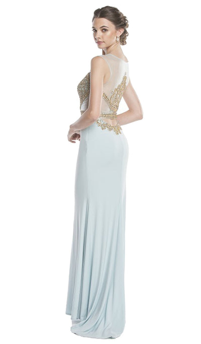 Gilded Illusion Bateau Sheath Prom Dress Dress