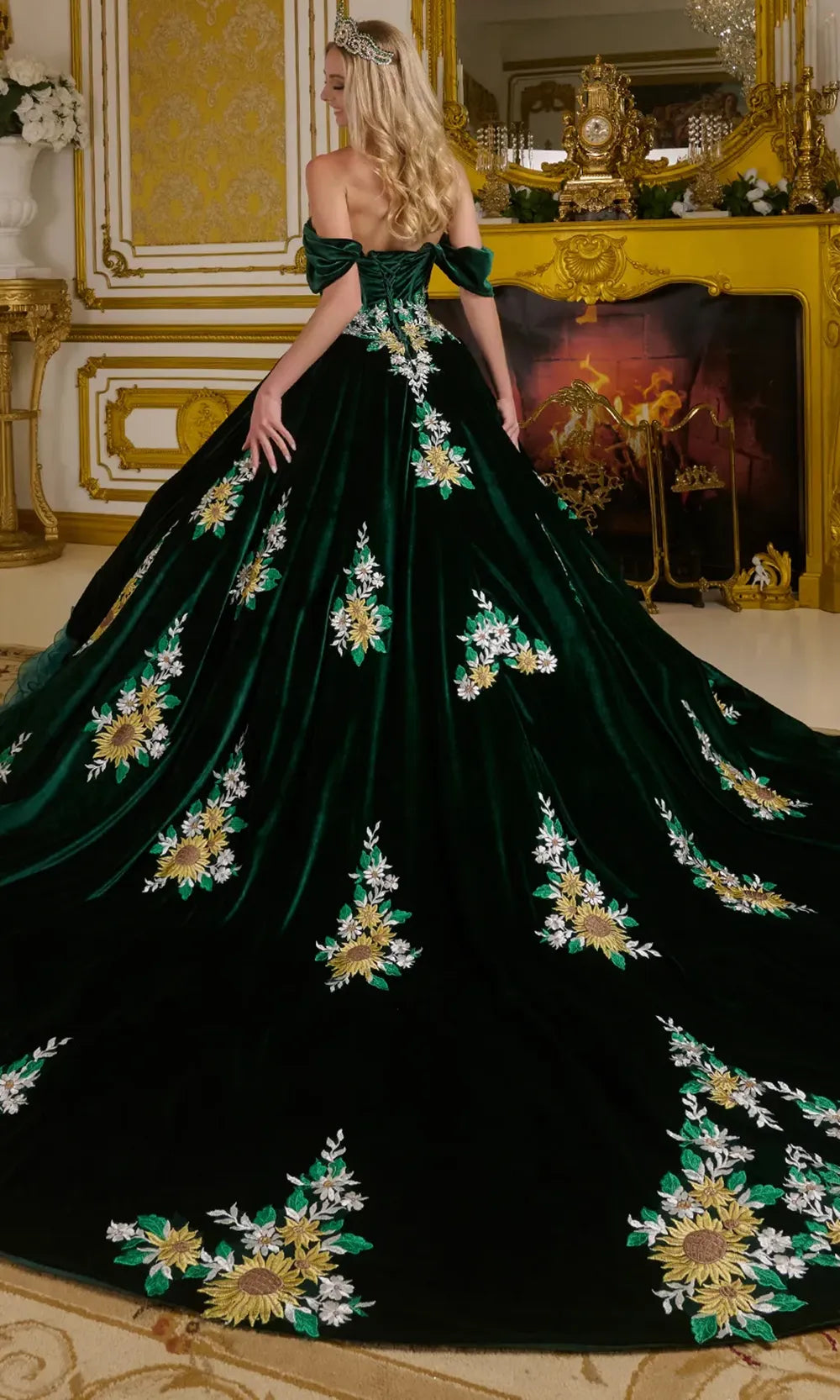 Elizabeth K GL3637 - Sweetheart Organza Ruffled Ballgown Quinceanera Dresses