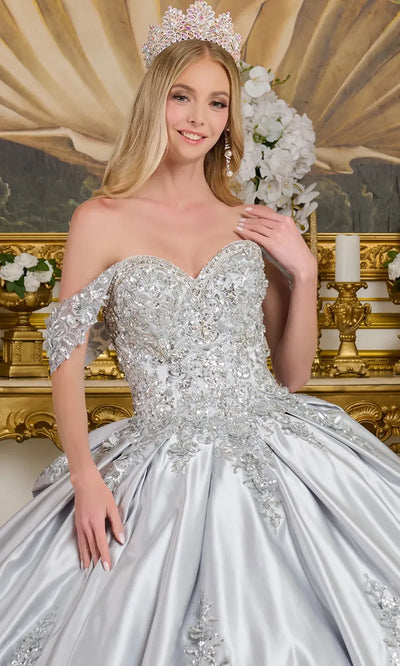 Elizabeth K GL3643 - Sweetheart Pleated Ballgown with Bow Quinceanera Dresses