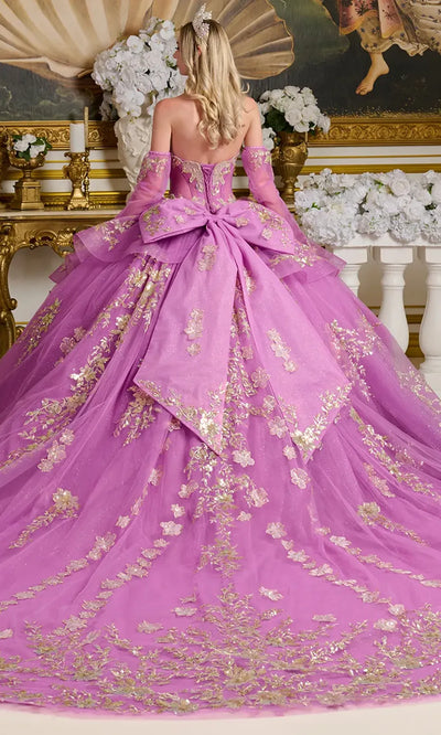 Elizabeth K GL3647 - Strapless Beaded Applique Quinceanera Gown Quinceanera Dresses