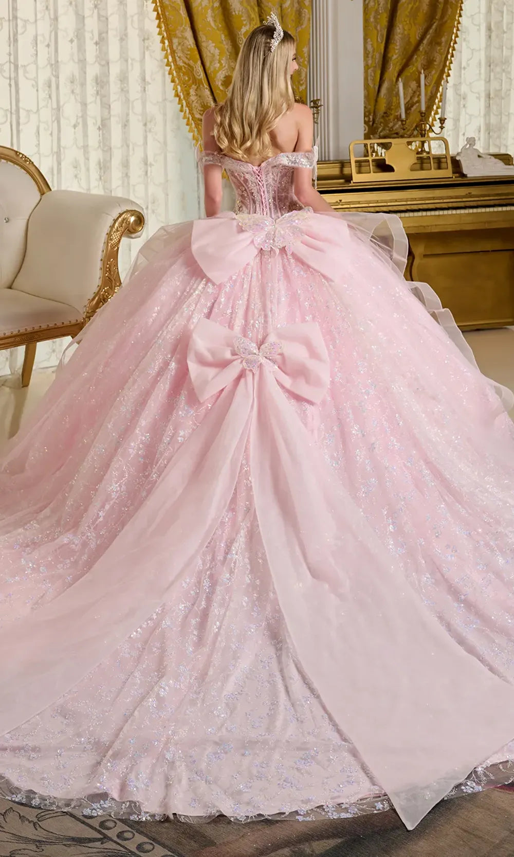 Elizabeth K GL3651 - 3D Butterfly Sweetheart Tulle Gown Quinceanera Dresses