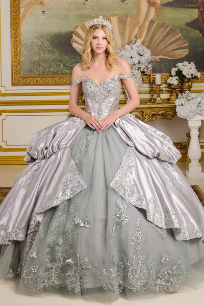 Elizabeth K GL3652 - Off Shoulder Beaded Quinceanera Gown Quinceanera Dresses