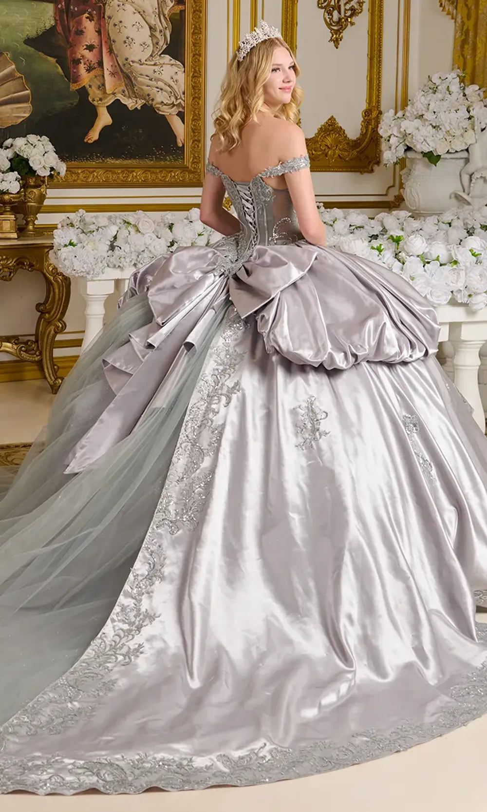 Elizabeth K GL3652 - Off Shoulder Beaded Quinceanera Gown Quinceanera Dresses