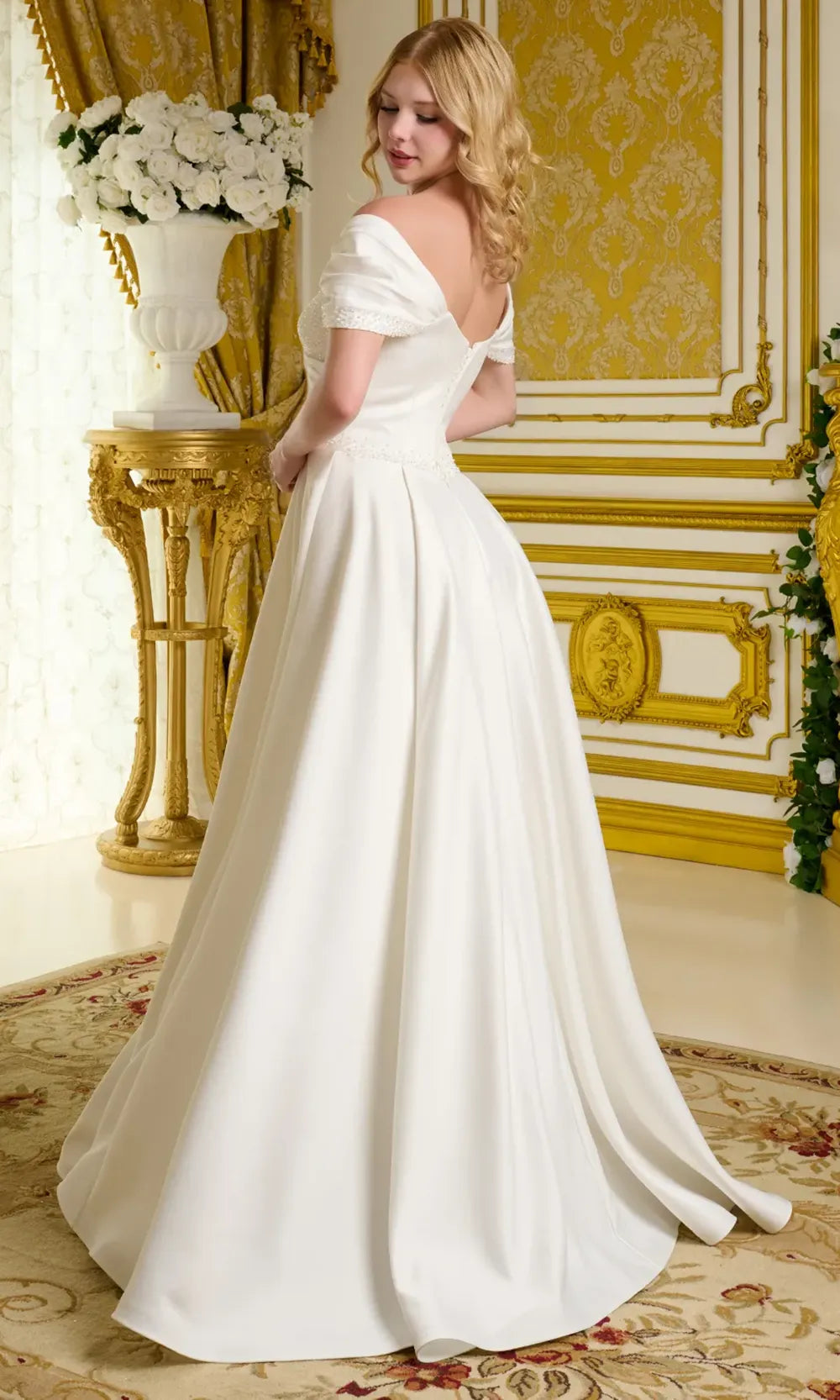 GLS by Gloria Bridal GL3655 - Embellished Sweetheart Pleated Long Gown Bridal Dresses