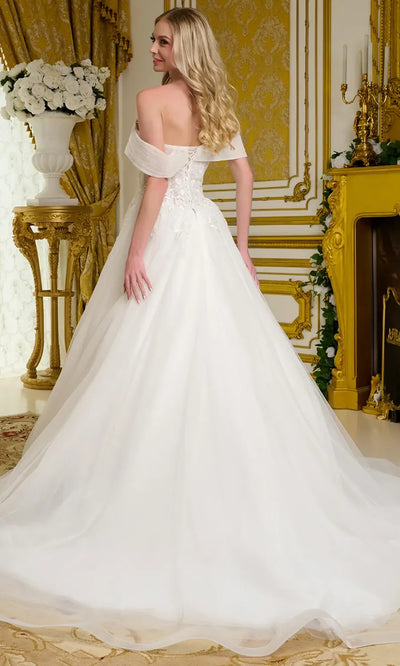 GLS by Gloria Bridal GL3657 - Embellished Lattice Corset A-Line Gown Bridal Dresses