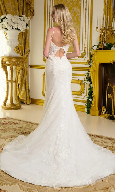 GLS by Gloria Bridal GL3658 - Cutout Back Spaghetti Strap Gown Bridal Dresses