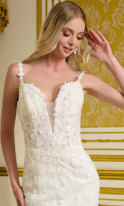 GLS by Gloria Bridal GL3658 - Cutout Back Spaghetti Strap Gown Bridal Dresses