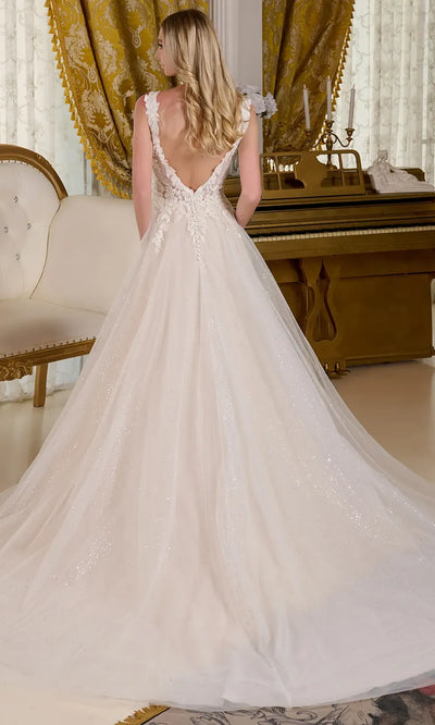 GLS by Gloria Bridal GL3661 - Embellished Sleeveless A-Line Gown Bridal Dresses