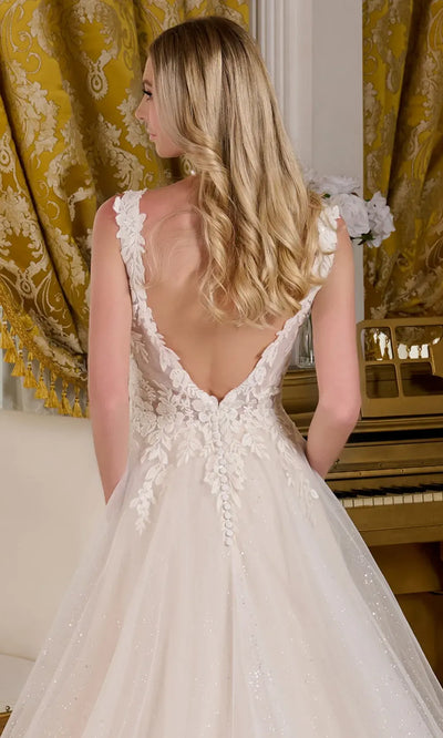 GLS by Gloria Bridal GL3661 - Embellished Sleeveless A-Line Gown Bridal Dresses