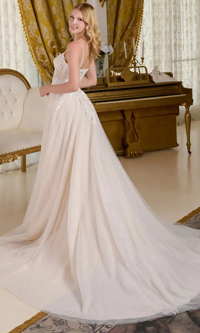 GLS by Gloria Bridal GL3663 - Illusion Corset Embroidered Bridal Dresses