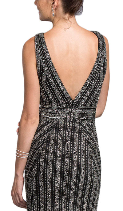 Glittering V-neck Sheath Prom Dress Dress