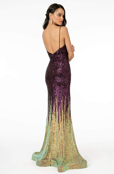 GLS by Gloria - GL2899 Deep V-Neck Allover Sequin Mermaid Gown Pageant Dresses