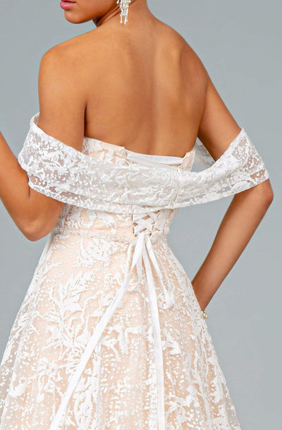 GLS by Gloria - GL2937 Embroidered Off The Shoulder A-line Gown Wedding Dresses
