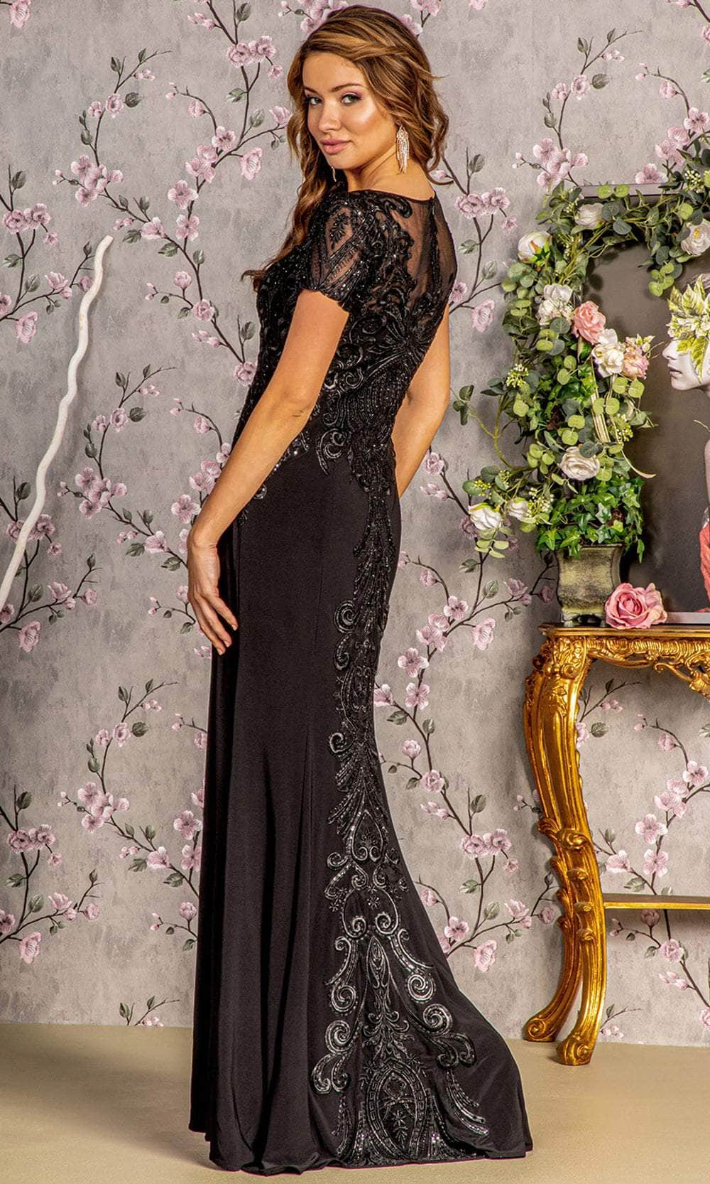 GLS by Gloria GL3361 - Embroidery Illusion Back Formal Dress