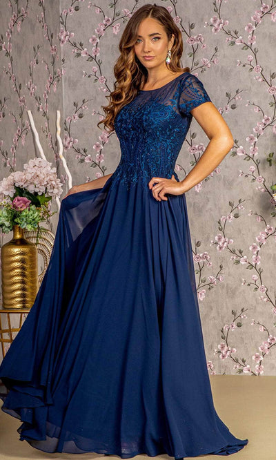 GLS by Gloria GL3362 - Illusion Bateau A-Line Formal Dress