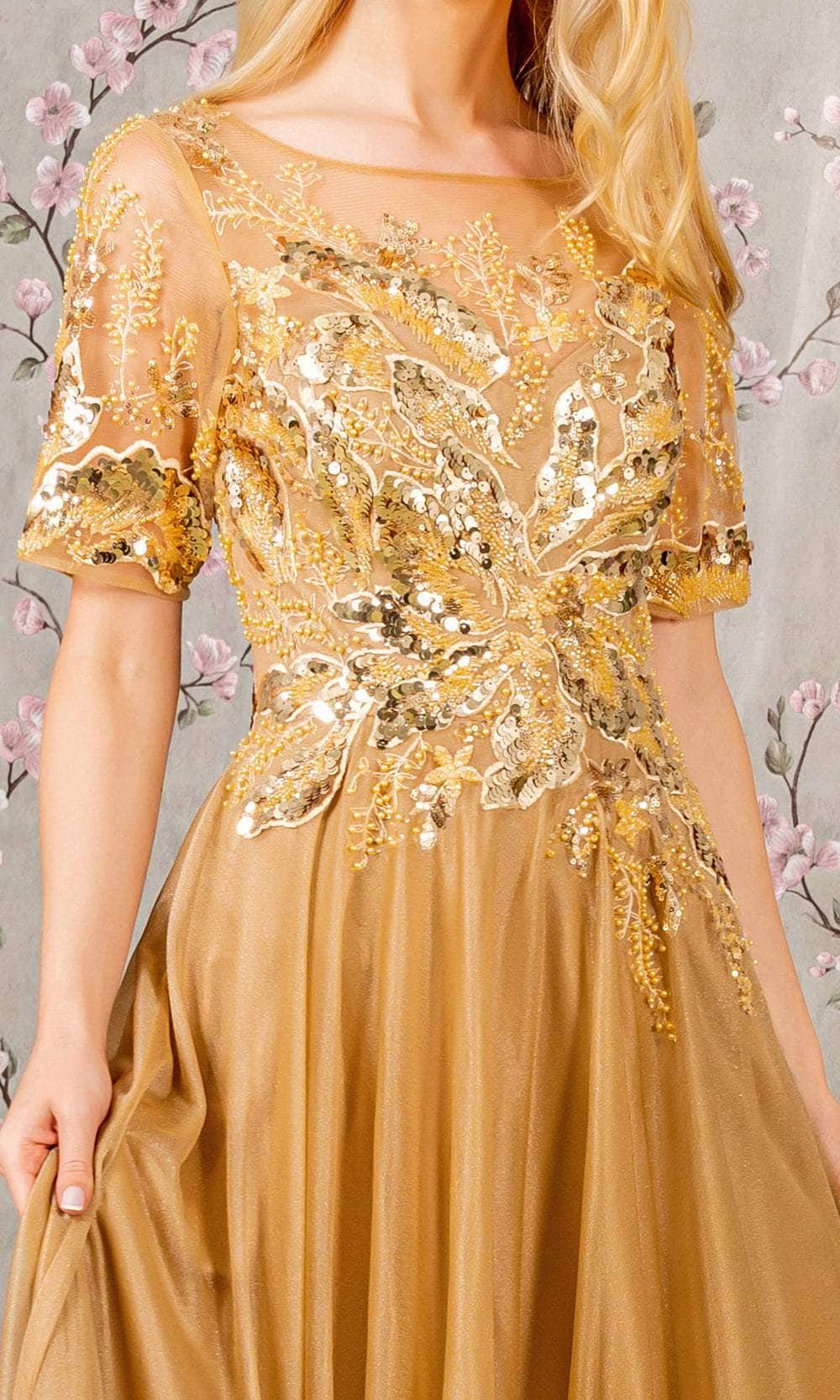 GLS by Gloria GL3444 - Sequins Beads Evening Dress Mother of the Bride Dresses