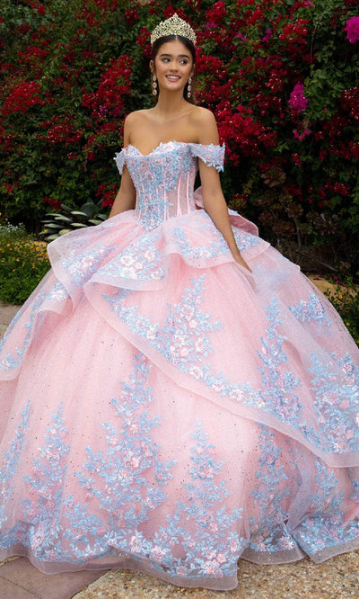 GLS by Gloria GL3517 - Floral Ornate Ballgown Quinceanera Dresses