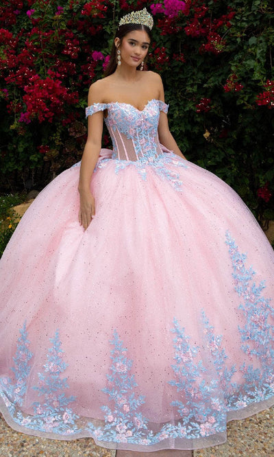 GLS by Gloria GL3517 - Floral Ornate Ballgown Quinceanera Dresses