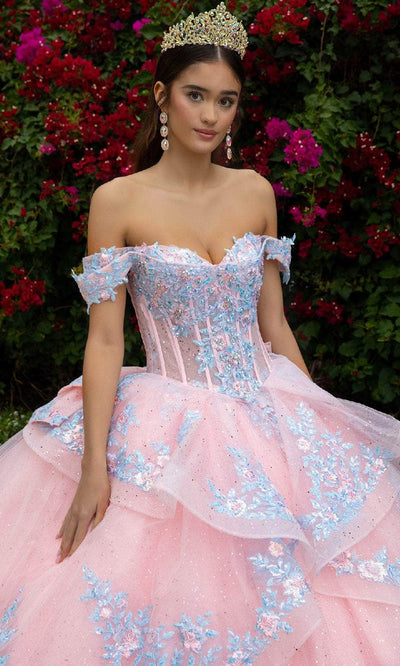 GLS by Gloria GL3517 - Floral Ornate Ballgown Quinceanera Dresses