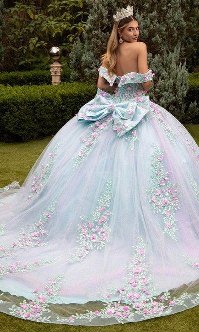 GLS by Gloria GL3523 - Floral Accent Ballgown Quinceanera Dresses