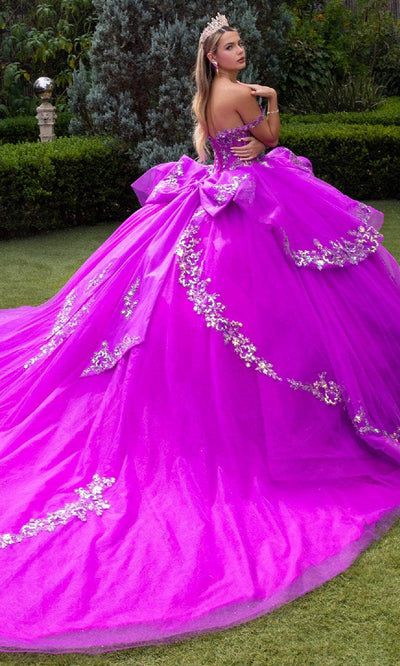 GLS by Gloria GL3548 - Beaded Applique Ruffle Ballgown Quinceanera Dresses