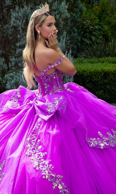 GLS by Gloria GL3548 - Beaded Applique Ruffle Ballgown Quinceanera Dresses