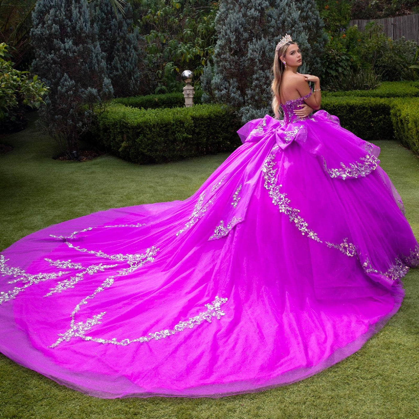 GLS by Gloria GL3548 - Beaded Applique Ruffle Ballgown Quinceanera Dresses