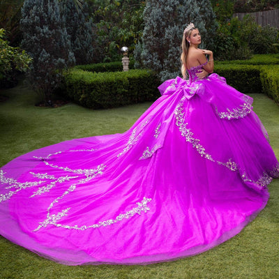 GLS by Gloria GL3548 - Beaded Applique Ruffle Ballgown Quinceanera Dresses