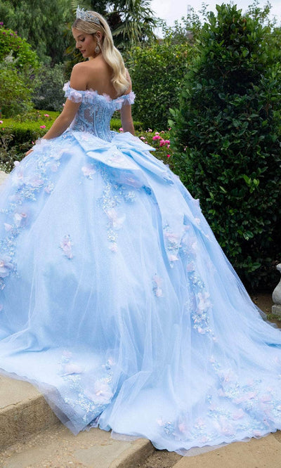 GLS by Gloria GL3555 - Illusion Corset Sequin Embroidered Ballgown Quinceanera Dresses