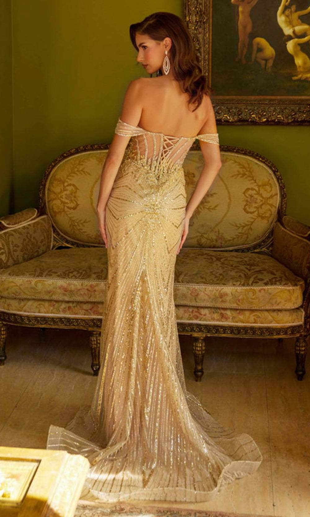 GLS by Gloria GL3558 - Sweetheart Neckline Off-Shoulder Prom Gown Prom Dresses