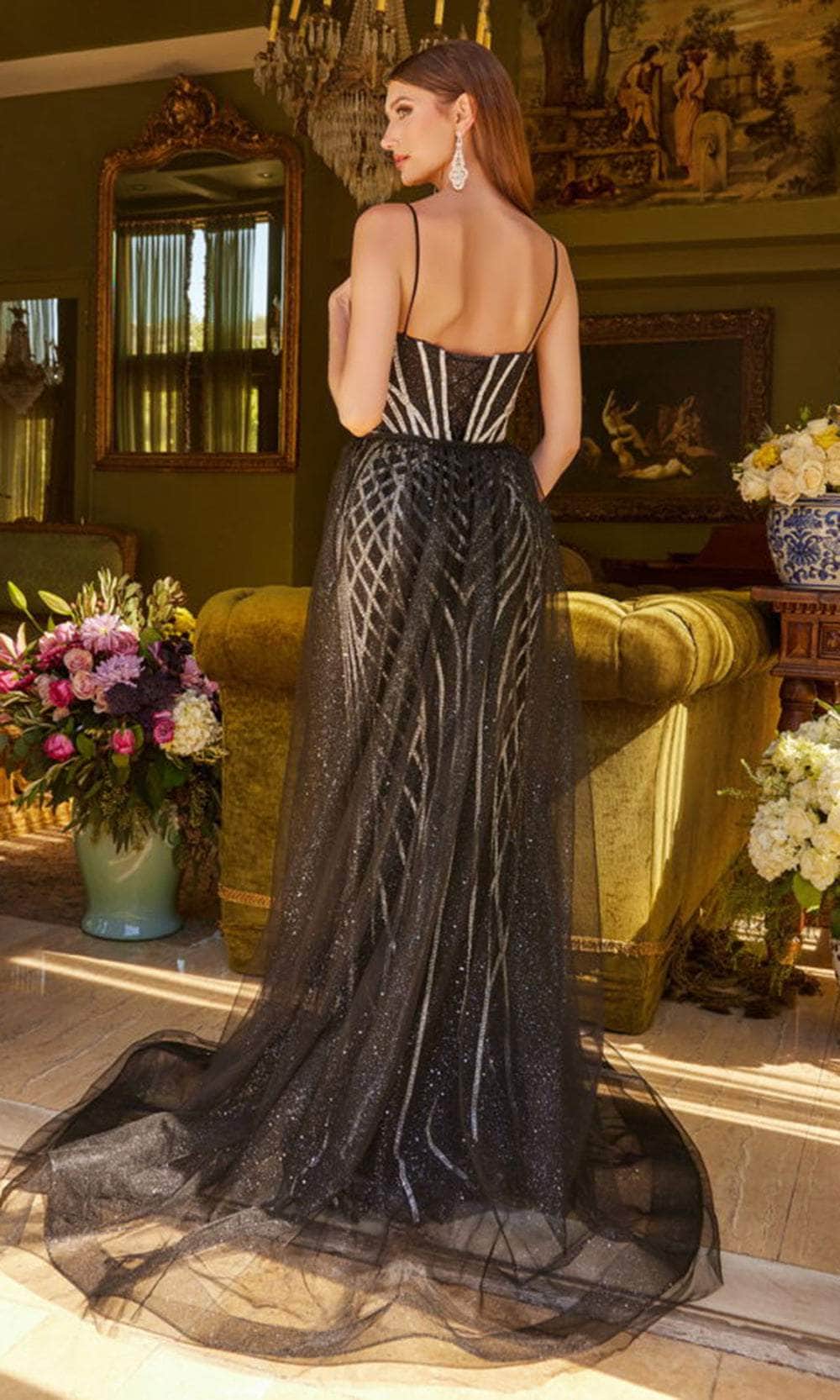 GLS by Gloria GL3587 - Glitter Netting Sleeveless Prom Gown Prom Dresses