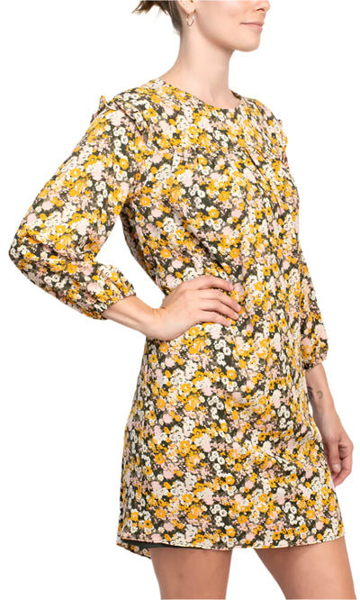 BCBG Generation GU05D25 - Floral Bodice Jewel Neckline Mini Dress Cocktail Dresses