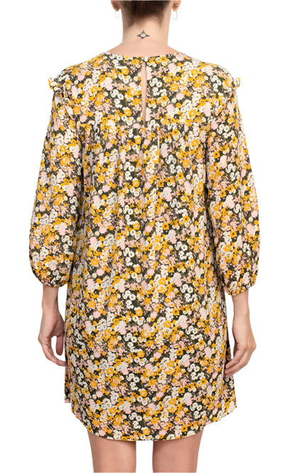 BCBG Generation GU05D25 - Floral Bodice Jewel Neckline Mini Dress Cocktail Dresses