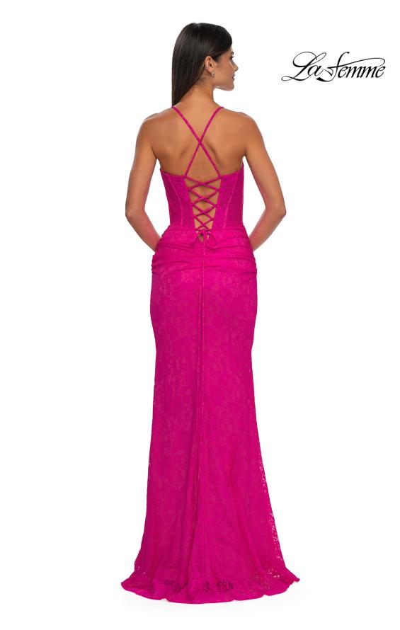 La Femme 33036 - Lace Bodice Sleeveless Prom Gown