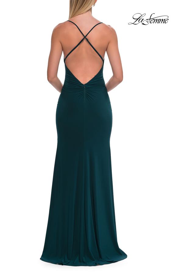 La Femme 33299 - Fitted Crisscross Back Prom Gown