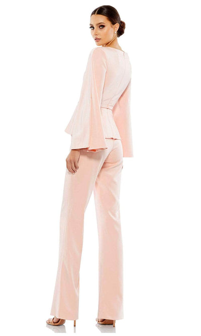 Ieena Duggal 11232 - Long Sleeve V-Neck Pantsuit Formal Pantsuits