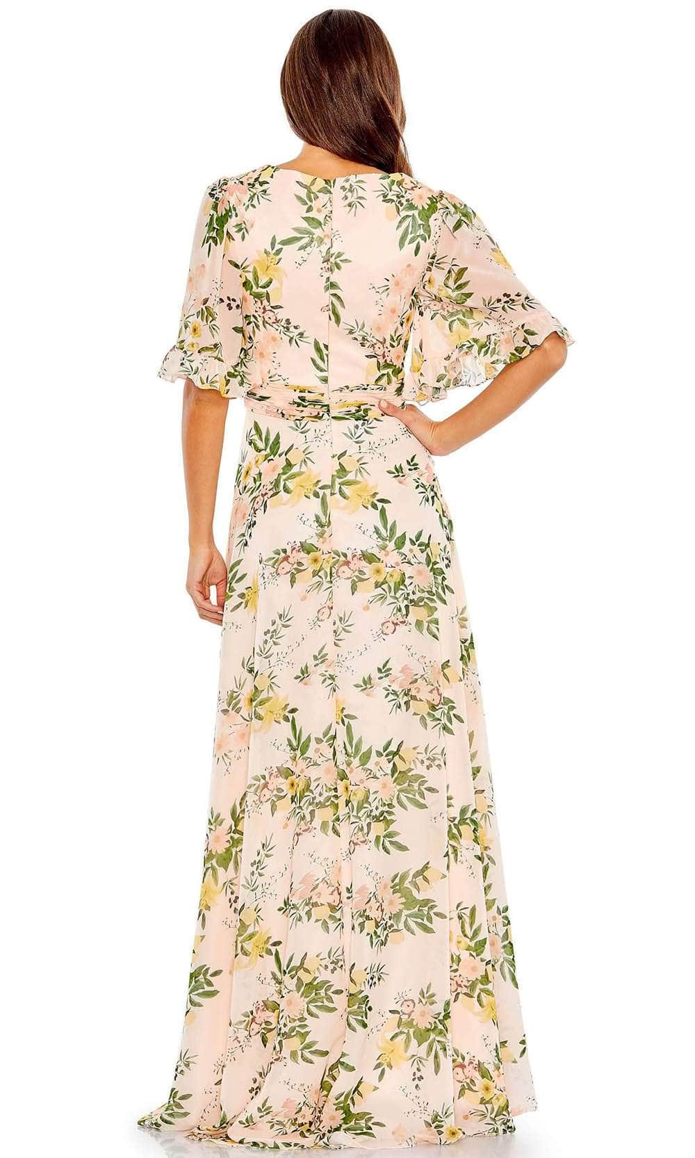 Ieena Duggal 11320 - V-Neck Floral Dress Special Occasion Dress