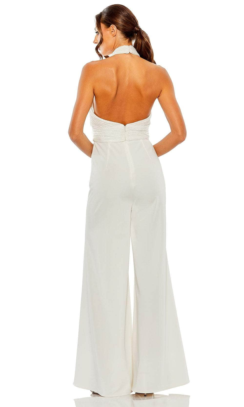 Ieena Duggal 11666 - Cross Halter Cutout Jumpsuit Special Occasion Dress