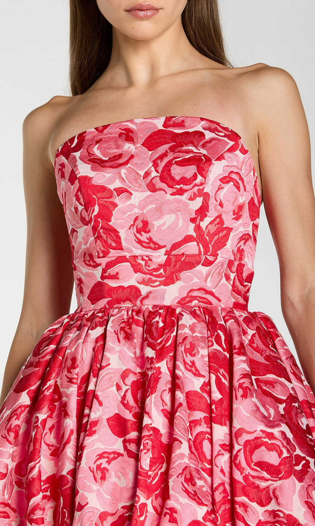 Ieena Duggal 21254 - Bubble Hem Floral Brocade Ballgown