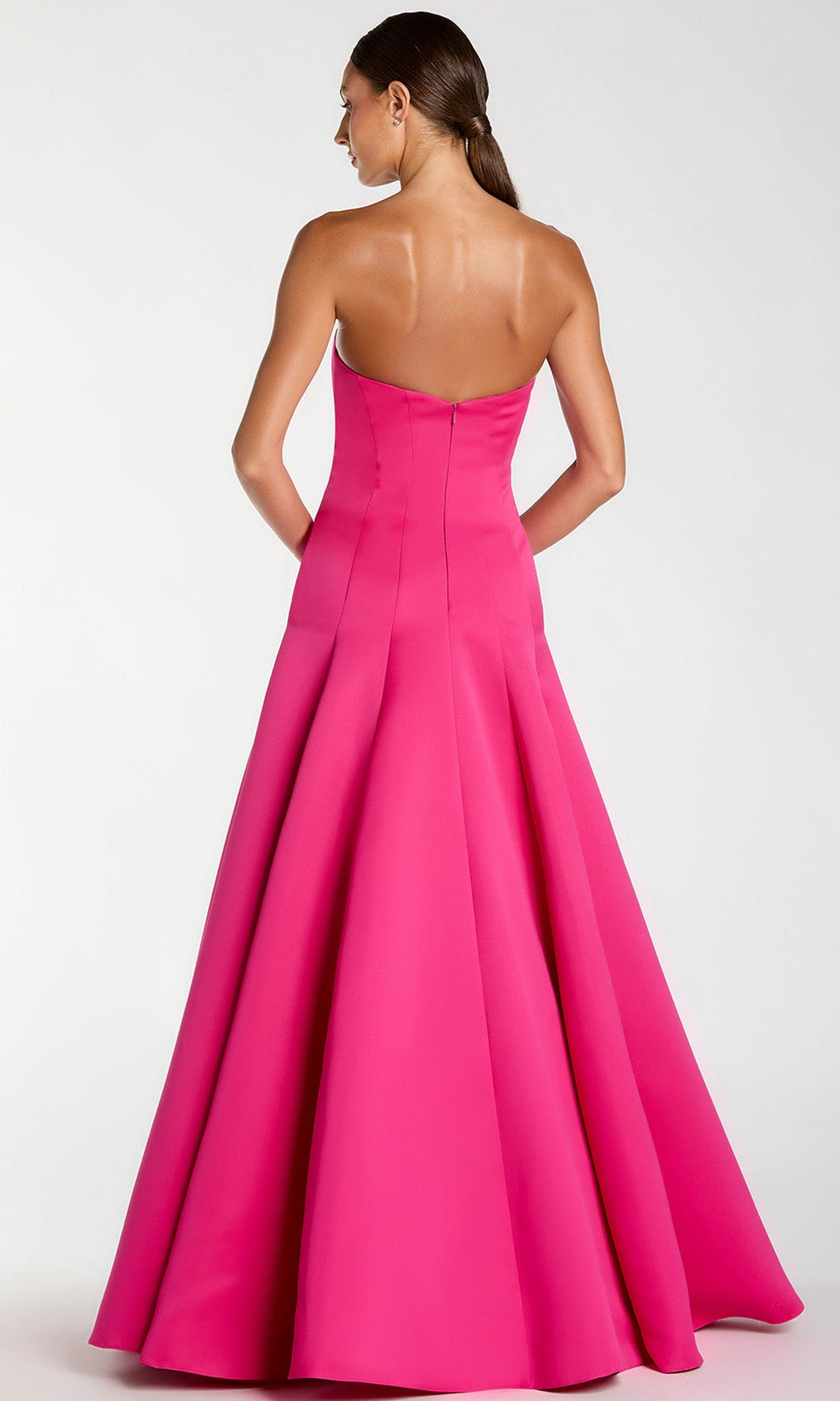 Ieena Duggal 2357 - Seam Detail Strapless A-Line Gown