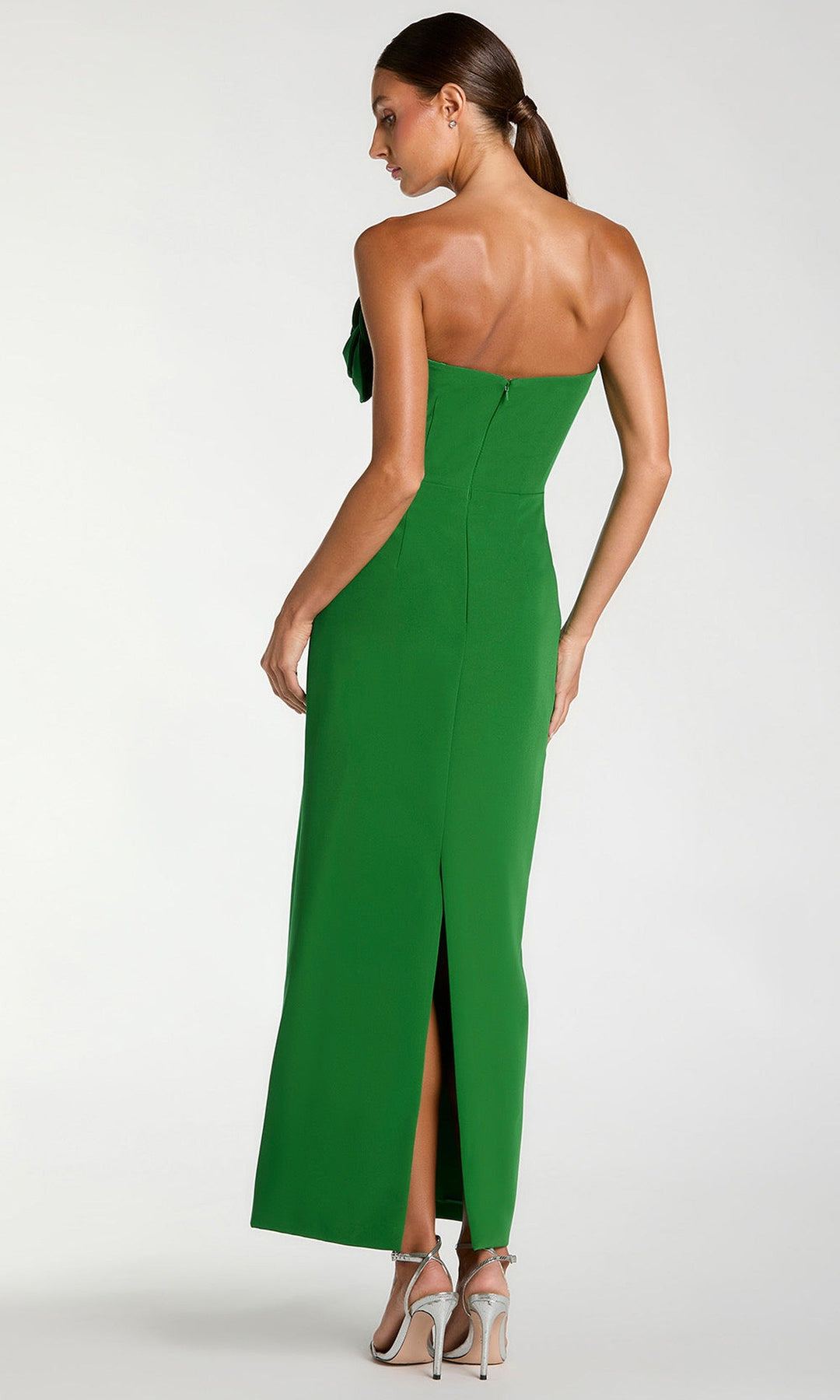 Ieena Duggal 2361 - Straight Neckline 3D Floral Column Dress
