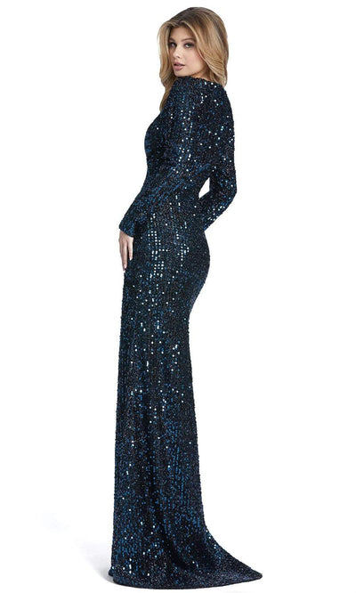 Ieena Duggal - 26445 Sequined Long Sleeve Mermaid Dress Evening Dresses