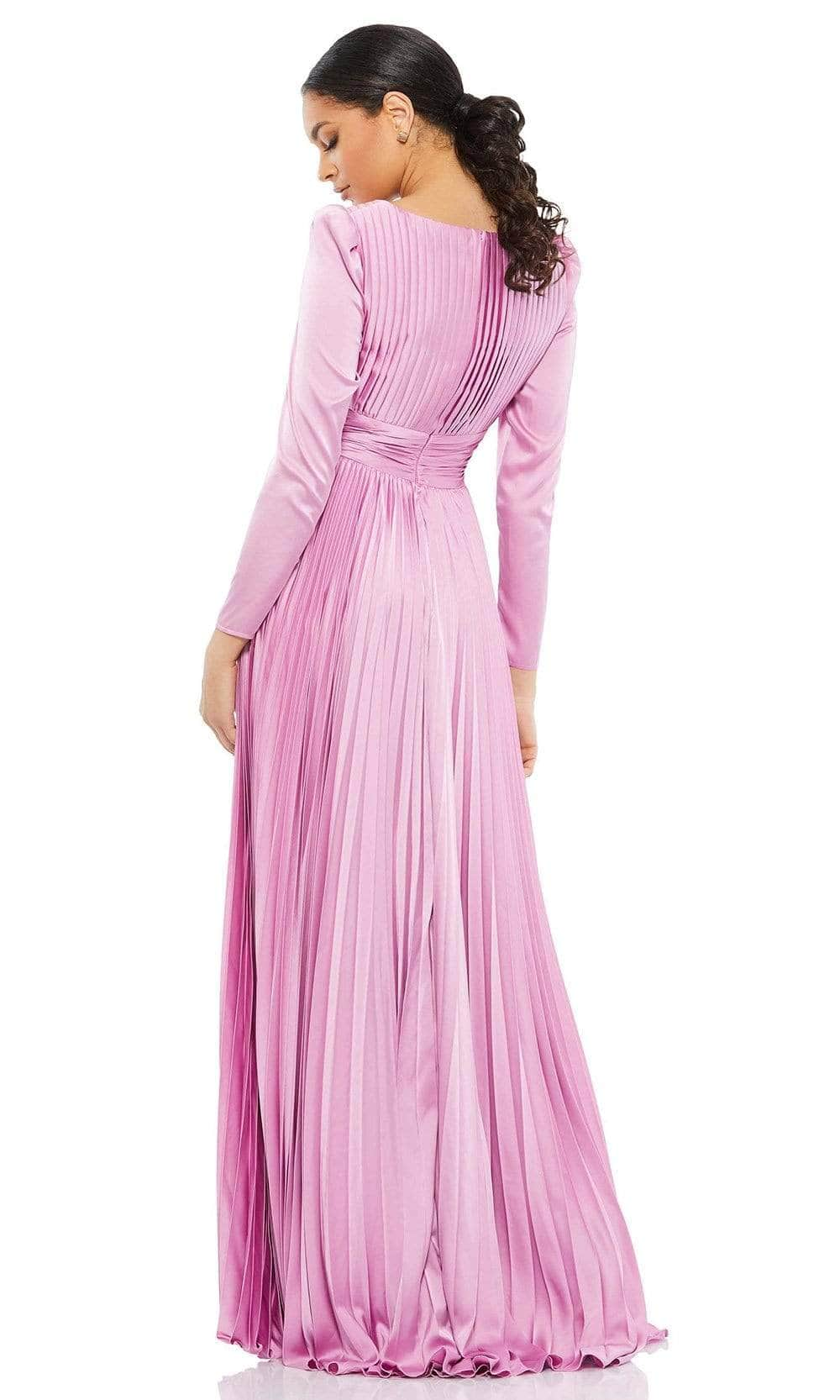 Ieena Duggal - 26542I Long Sleeve Pleat-Ornate Gown Evening Dresses