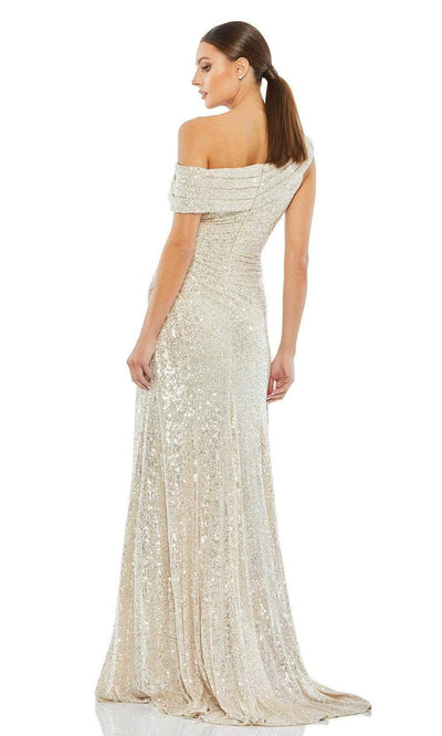 Ieena Duggal - 26550I Draped One Shoulder Sequin Gown Evening Dresses