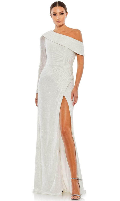 Ieena Duggal 26571 - Sequined Sheath Evening Gown Evening Dresses 0 / White