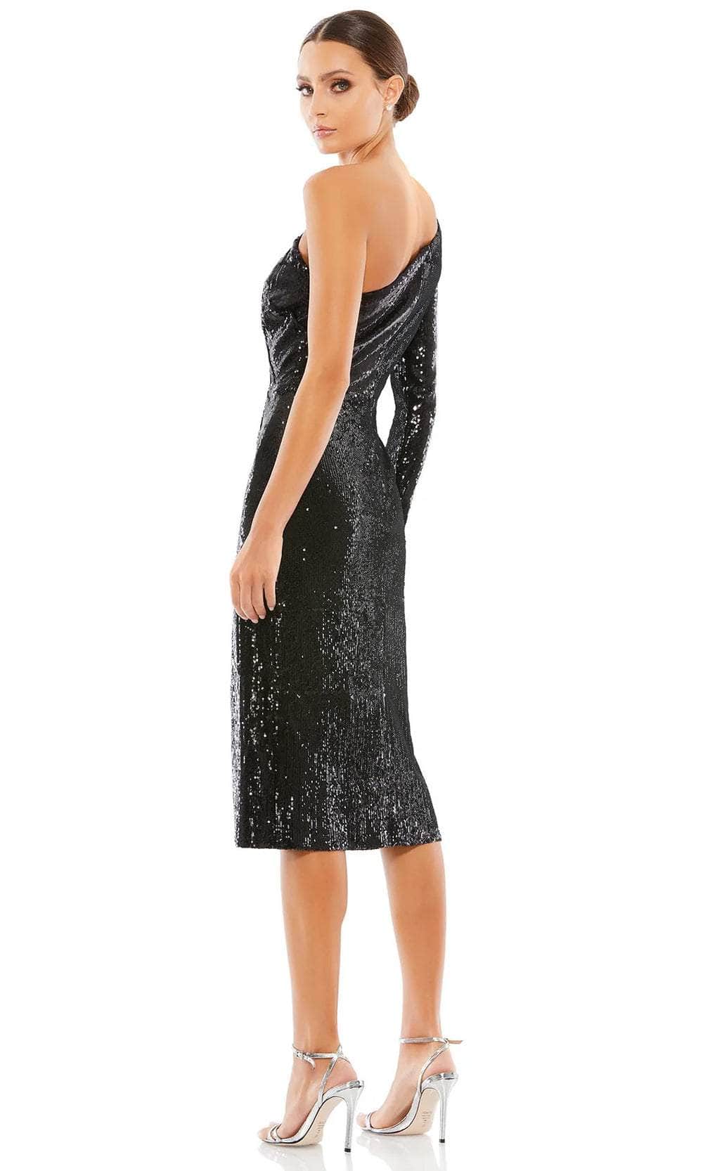 Ieena Duggal 26688 - Sequined Asymmetric Midi Dress Prom Dresses